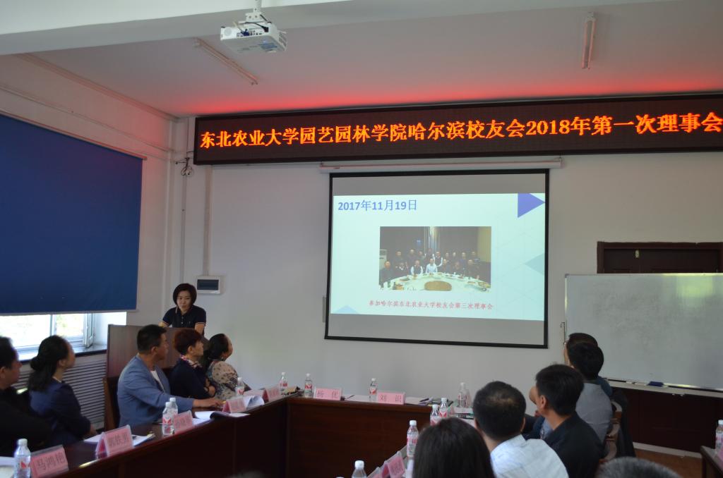 秘书长郭雪倩对2017年william威廉希尔哈尔滨校友会工作做出总结
